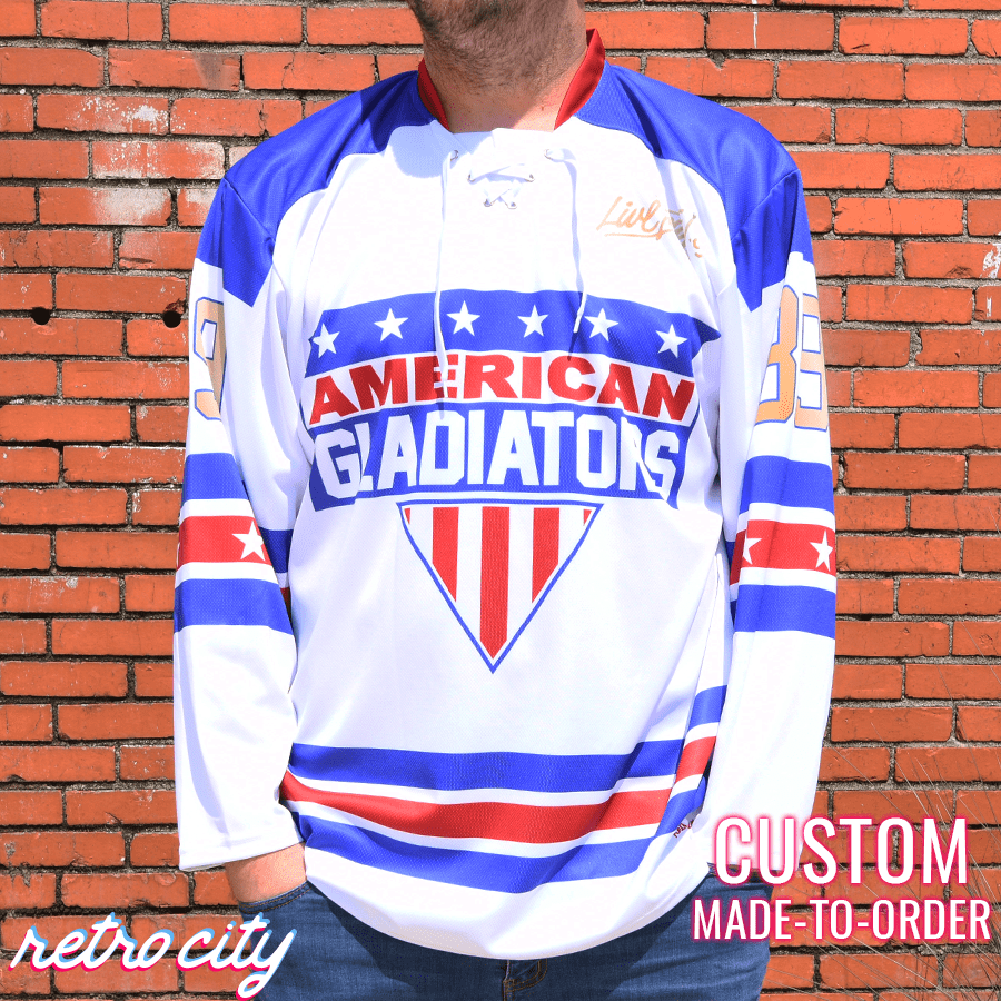 American Gladiators Lace-Up Hockey Sweater Jersey