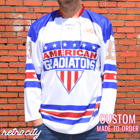 American Gladiators Lace-Up Hockey Sweater Jersey