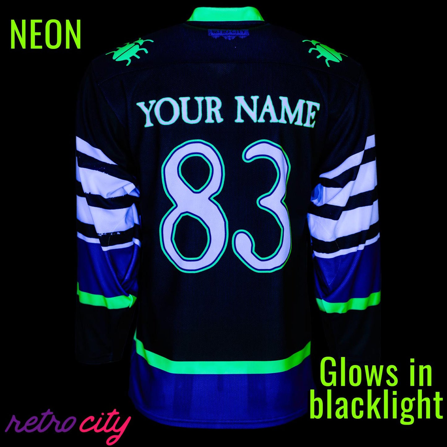 Poltergeist Lace-Up Hockey Jersey Sweater NEON