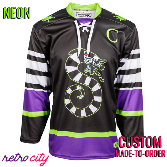 Poltergeist Lace-Up Hockey Jersey Sweater NEON