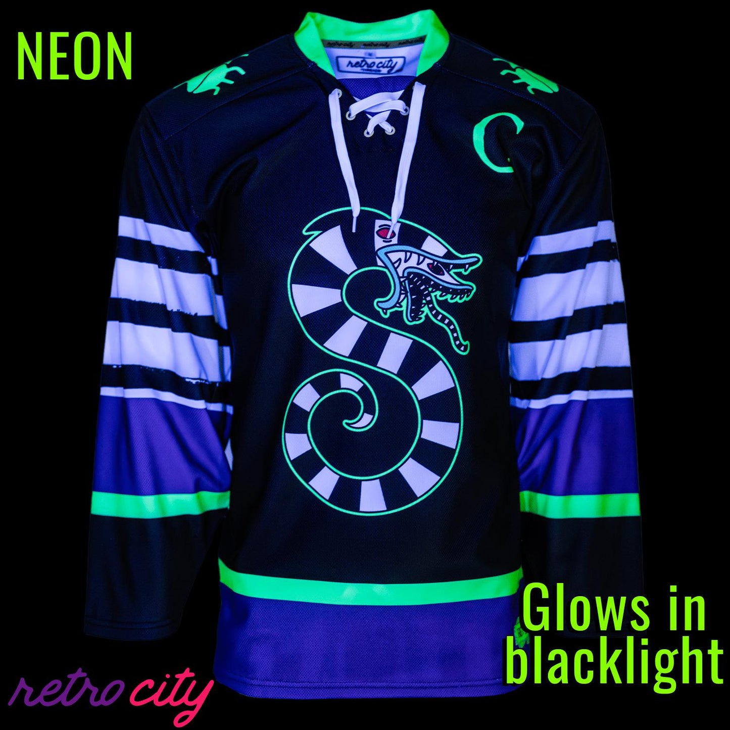 Poltergeist Lace-Up Hockey Jersey Sweater NEON