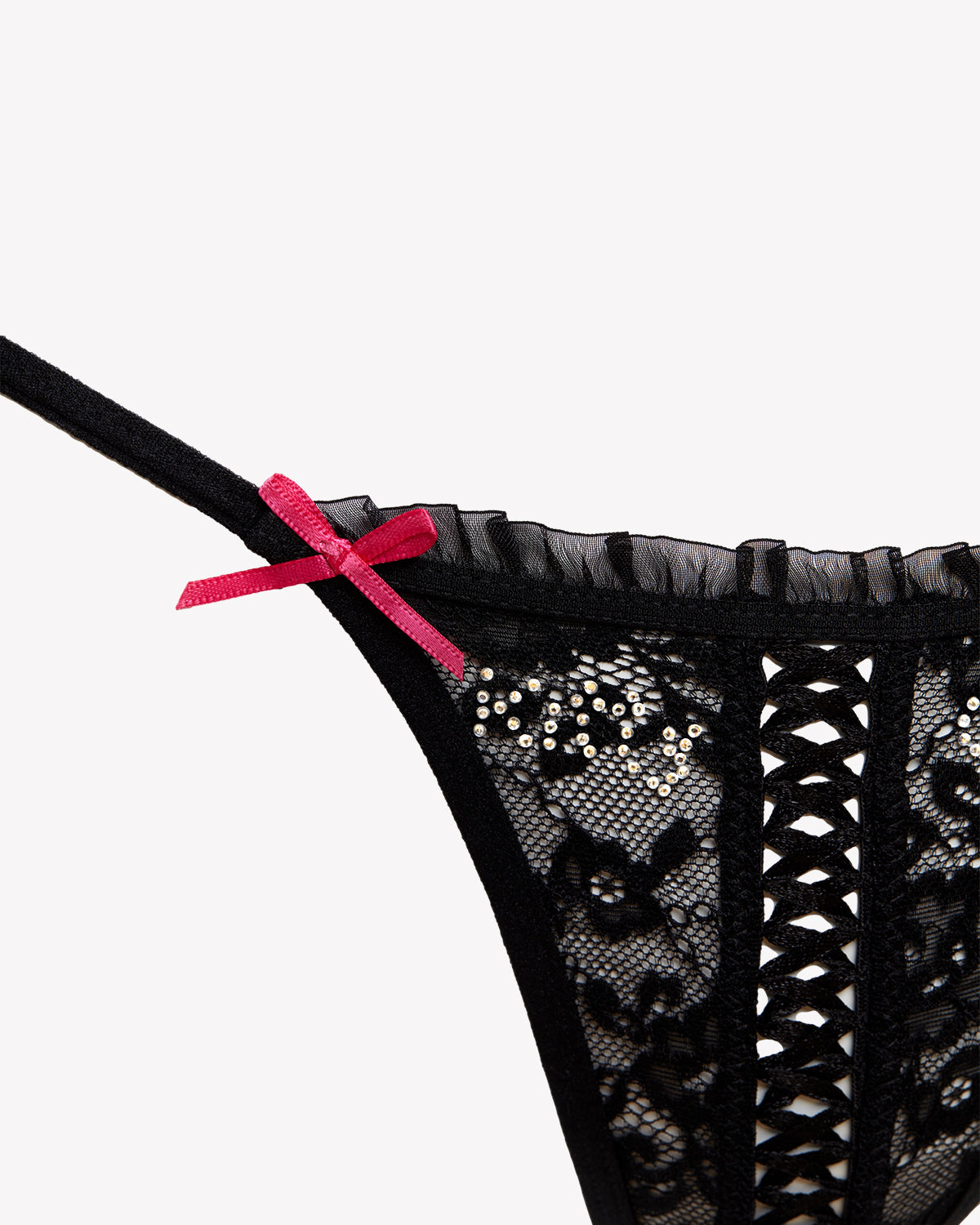 Kitty Girl Lace-up G-String